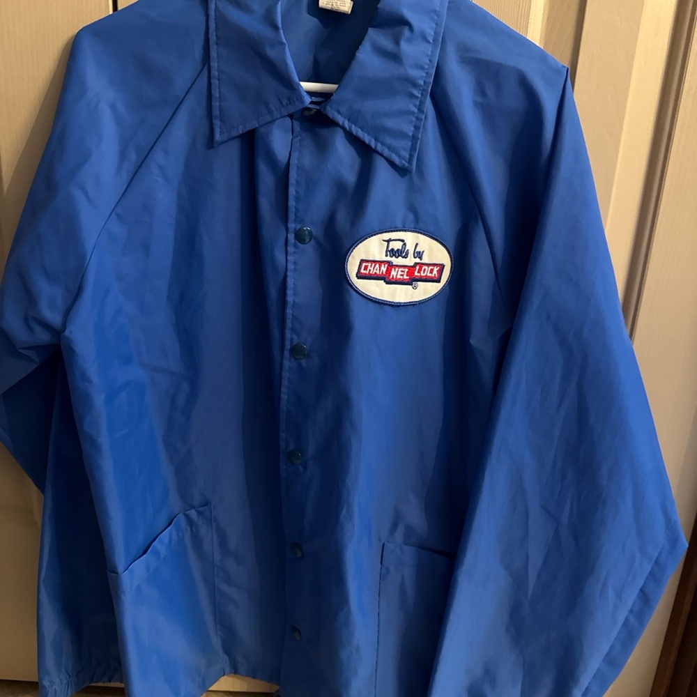 Vintage Channellock Tools Blue Windbreaker Jacket – Workwear Retro